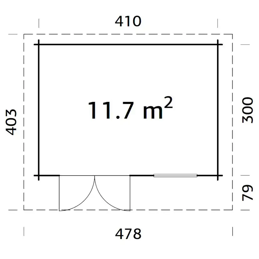Stuga Palmako Heidi 11,7 m2