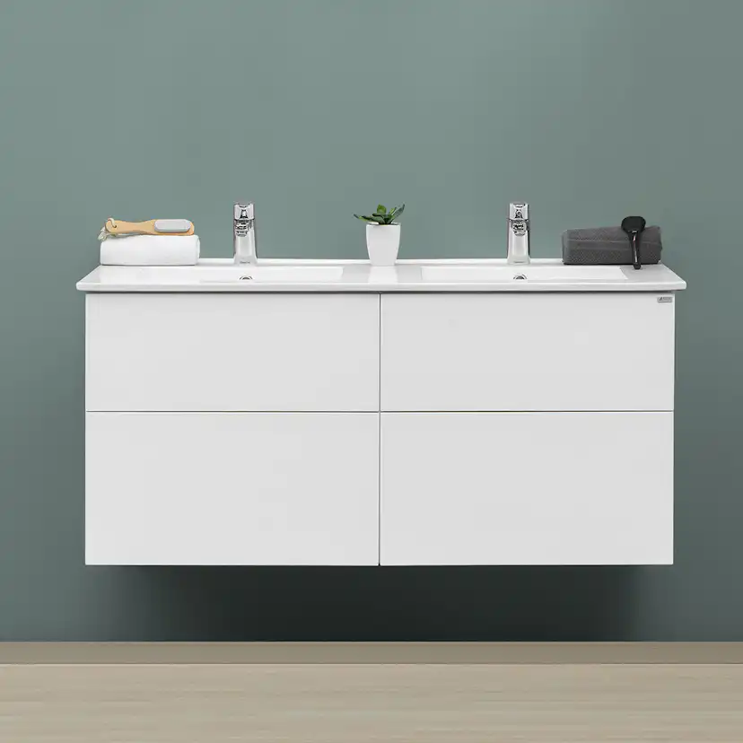 Tvättställsskåp 4AQUA Slim H Med 4 Lådor