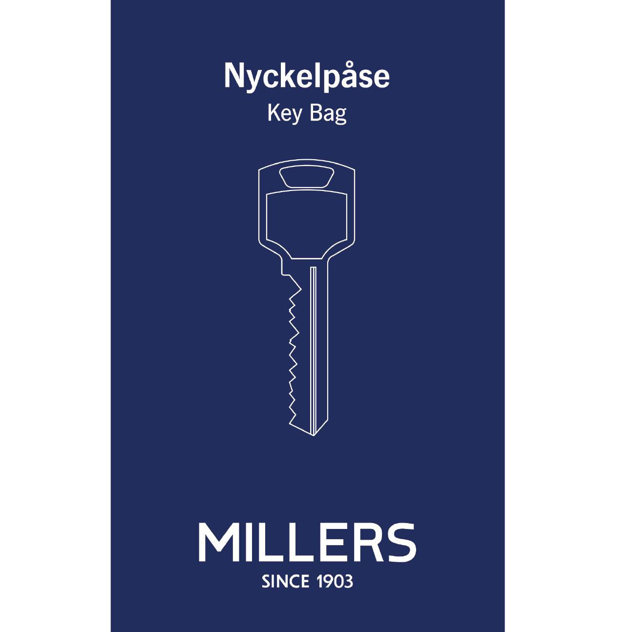 Nyckelpåse Millers med Etikett