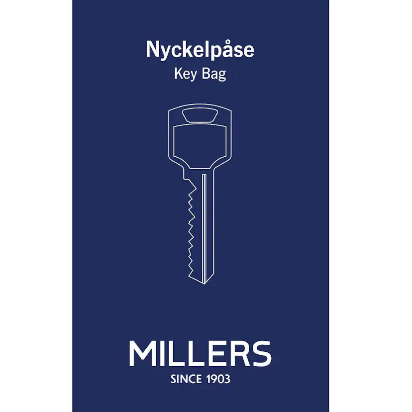 Nyckelpåse Millers med Etikett