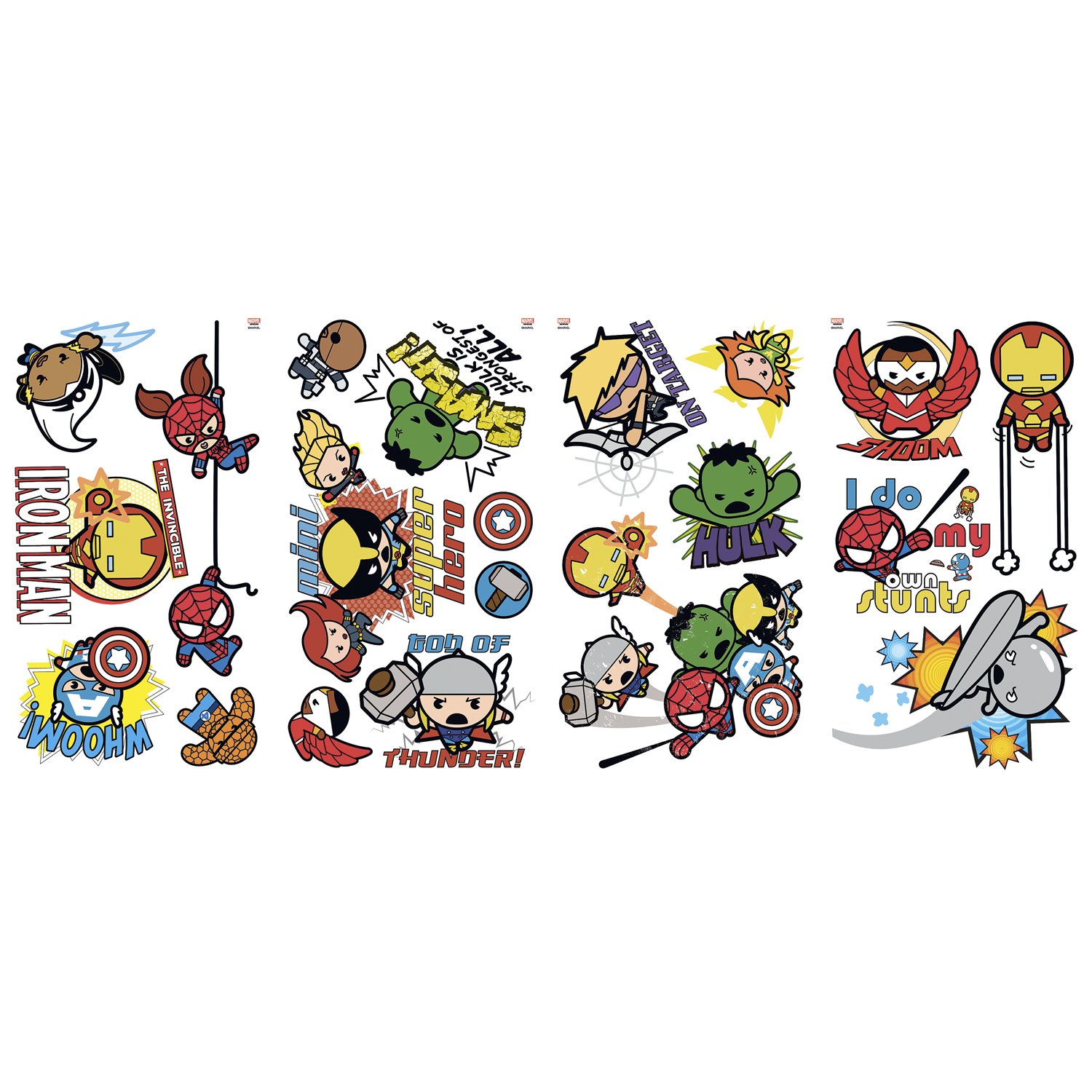 Väggdekor RoomMates Kids Marvel Superhjältar Kawaii