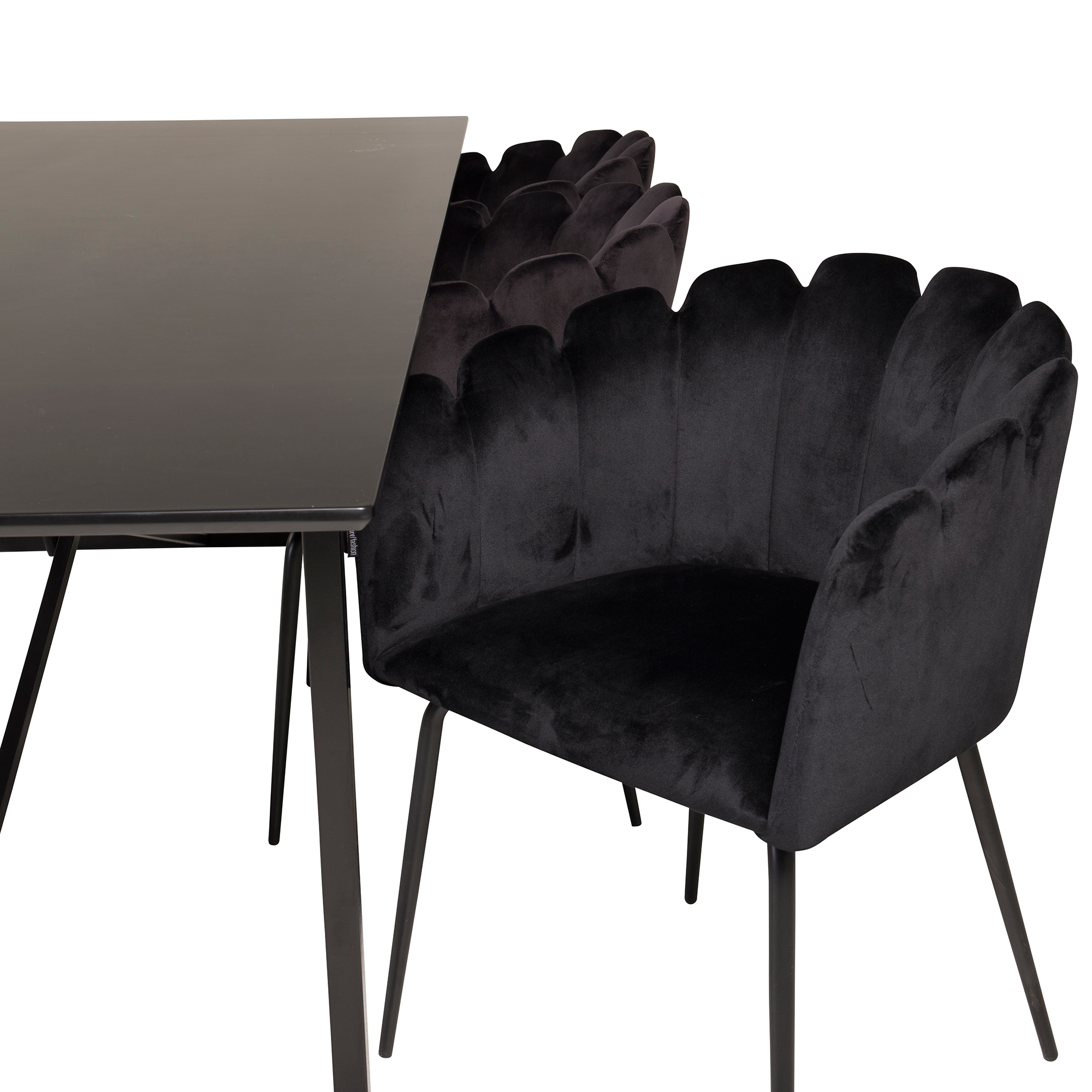 Palace Matbord - Svart / Svart - 240*100*H75+Limhamn - Chair Svart