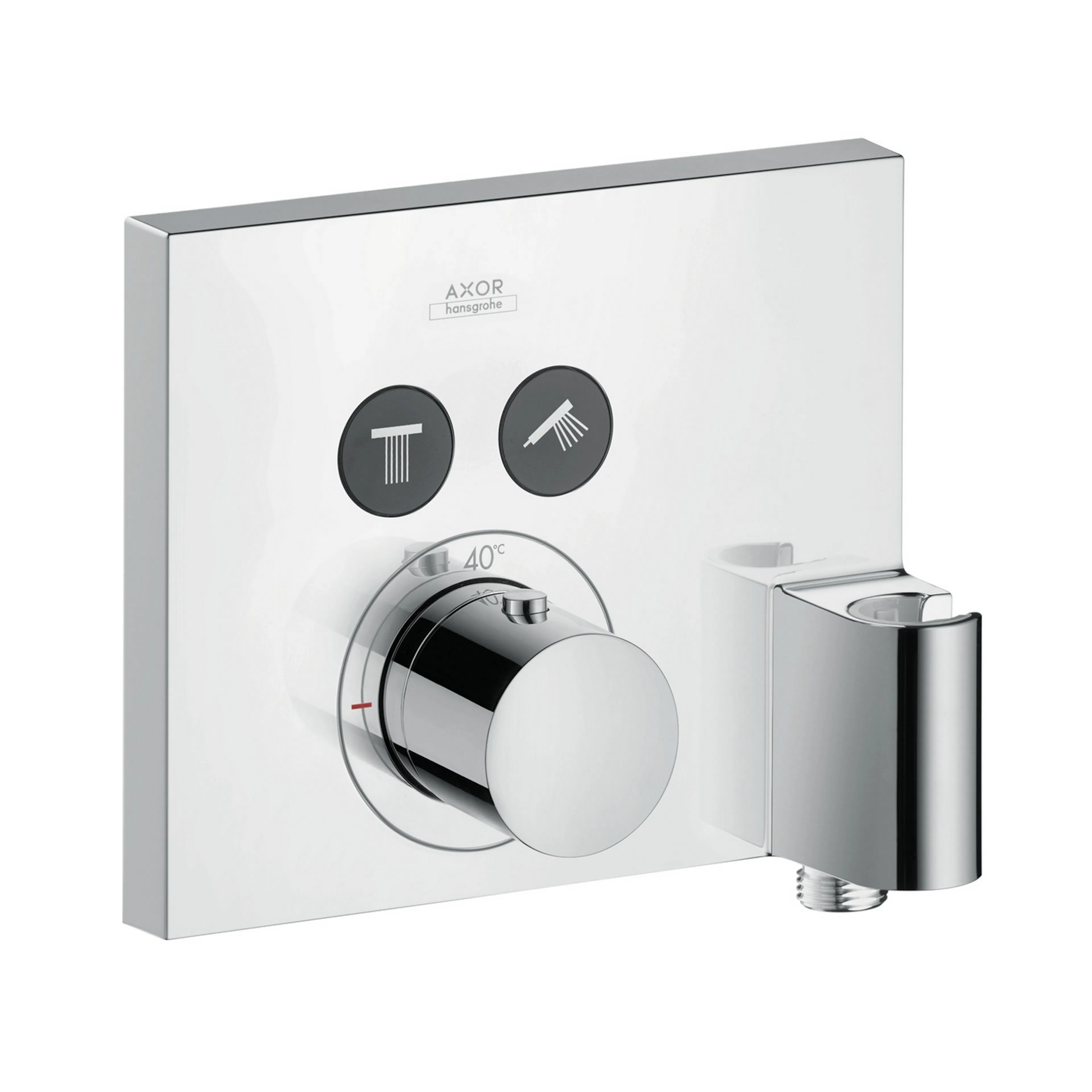 Inbyggnadsblandare Axor ShowerSleect Square 2-utlopp med integrerad slangkoppling