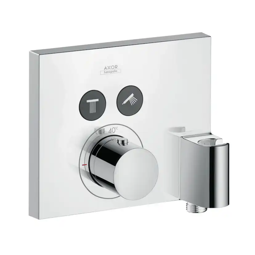 Inbyggnadsblandare Axor ShowerSleect Square 2-utlopp med integrerad slangkoppling