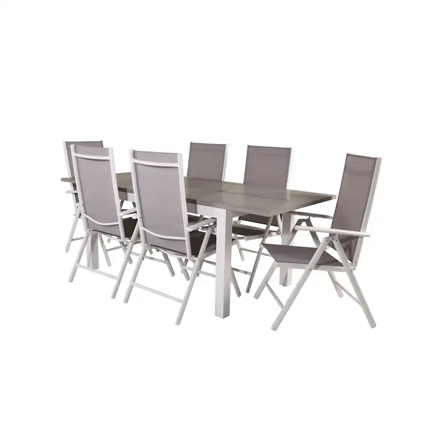 Matgrupp Venture Home Aleyna 152/210 med 6 Bront Stolar