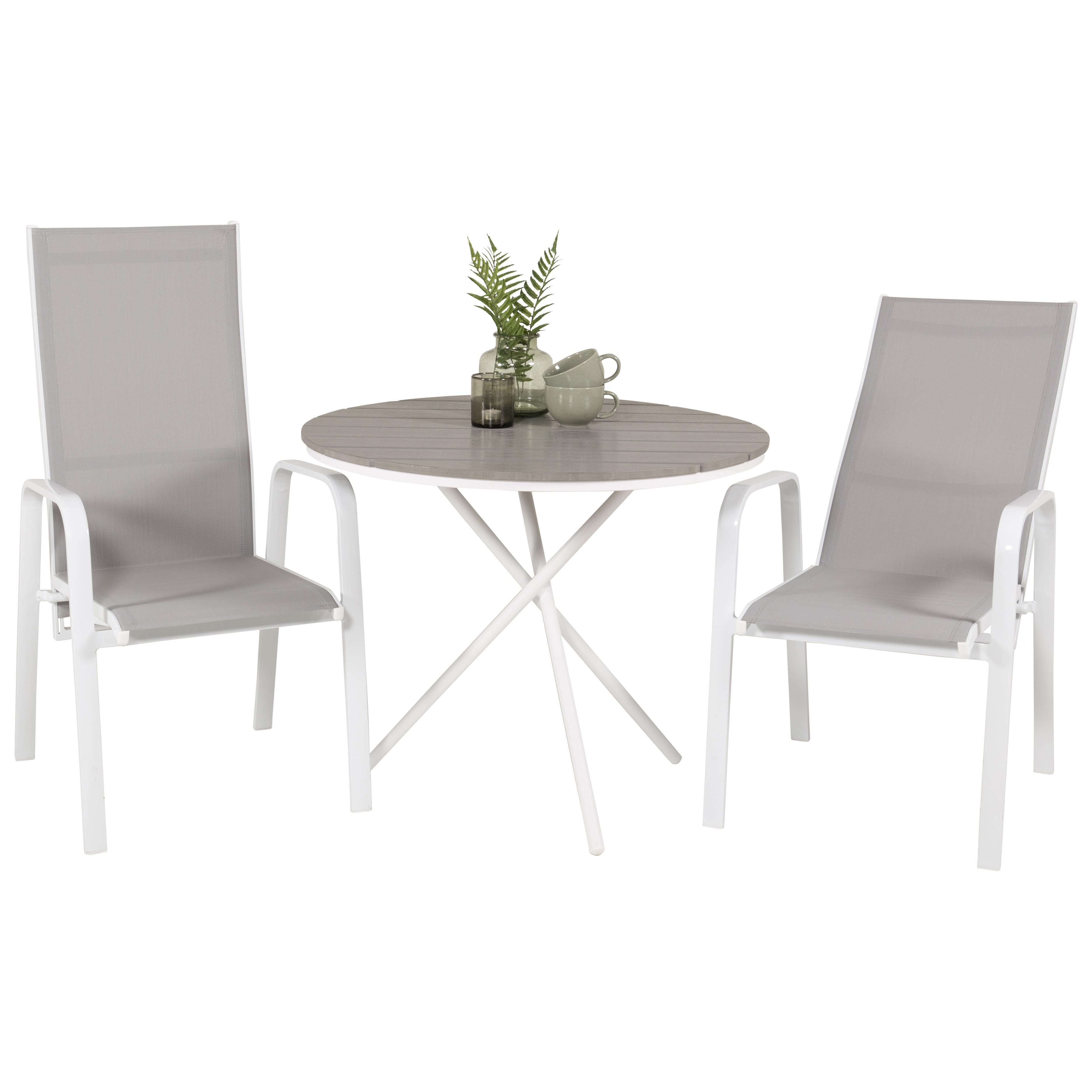 Cafégrupp Venture Home Pincy Ø 90 med 2 Copacabana Stolar