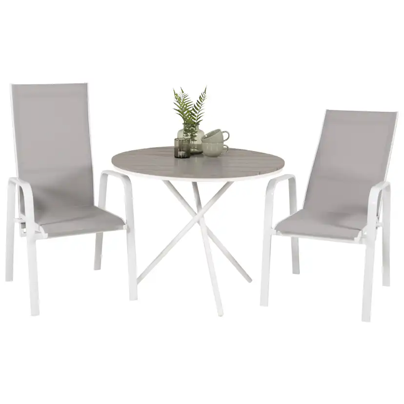 Cafégrupp Venture Home Pincy Ø 90 med 2 Copacabana Stolar