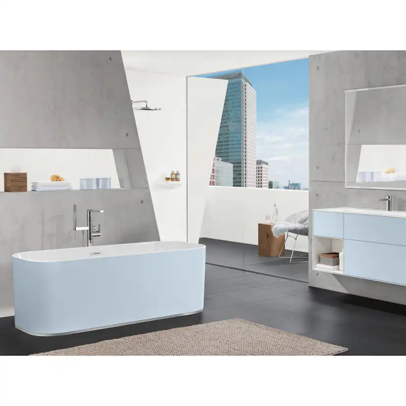 Badkar Villeroy & Boch Finion UBQ177FIN7A100V401 Vit Alpin, Krom, Utan Designring, Bräddavlopp, Utan Belysning