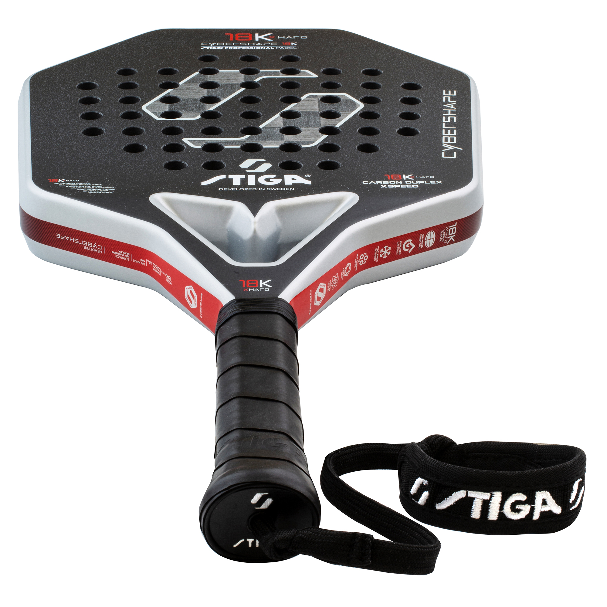 Padelracket STIGA Sports 18K X Hard Cybershape