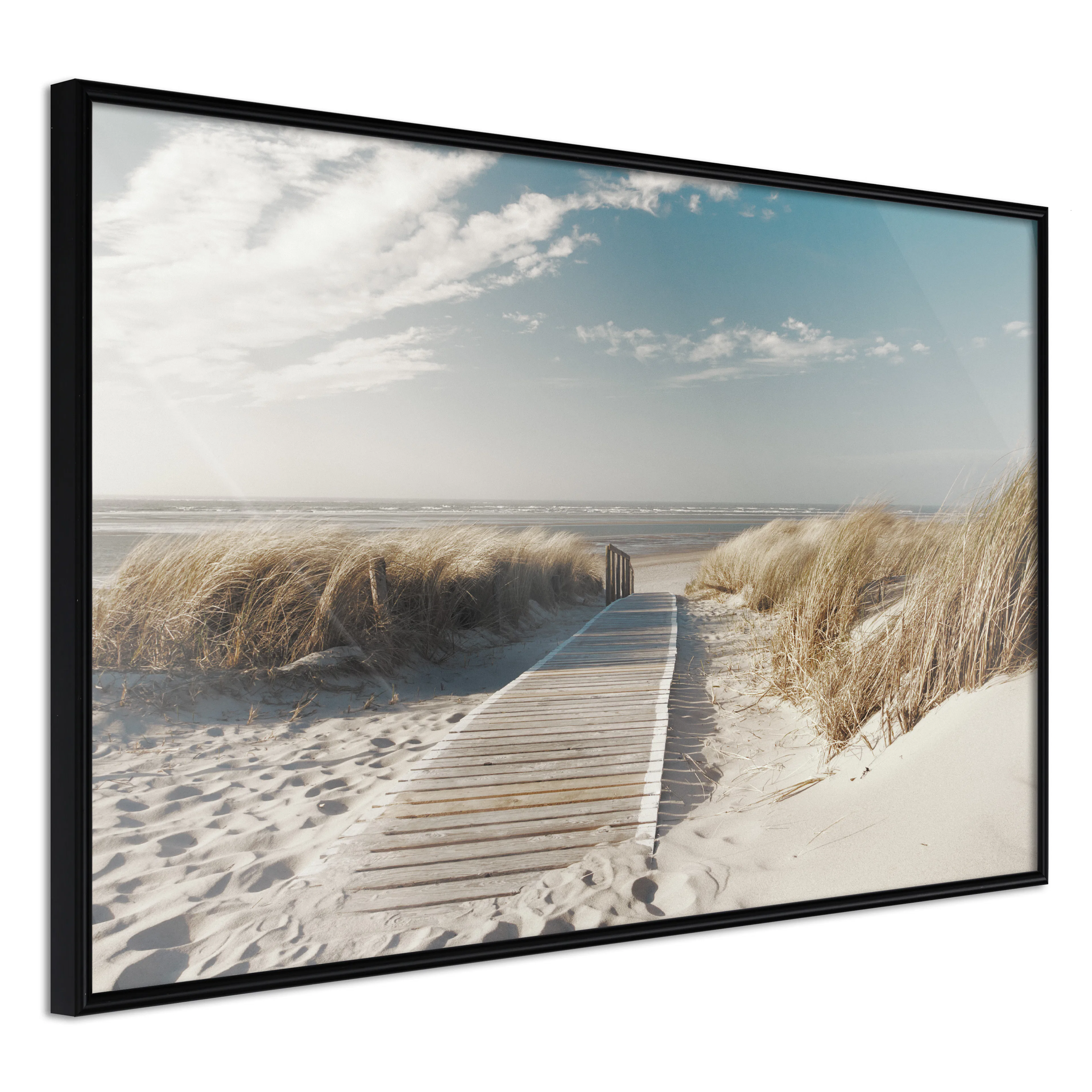 Affisch - Abandoned Beach [Poster] 60x40 Svart ram, 60x40 cm