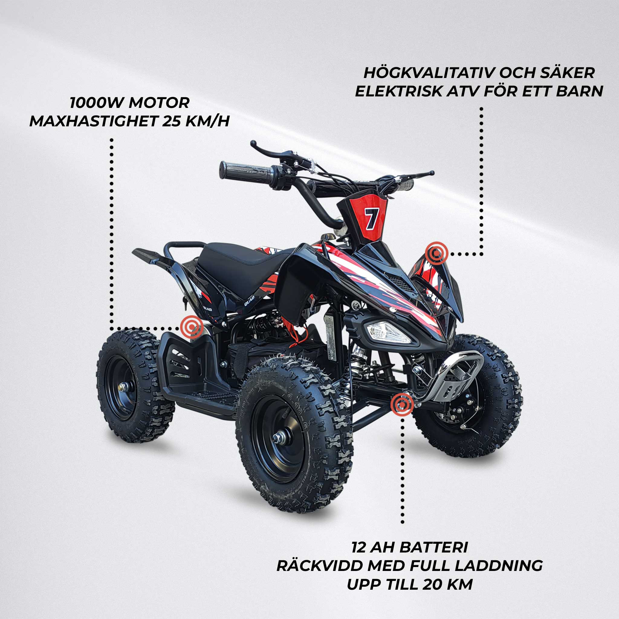 El-Fyrhjuling Swoop Adventurer 1000W