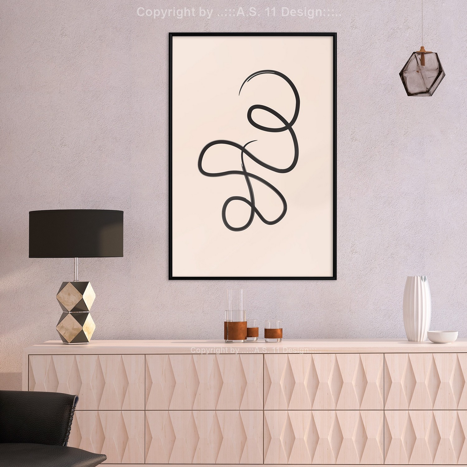 Affisch - Thought Loop [Poster] 20x30 Svart ram, 20x30 cm