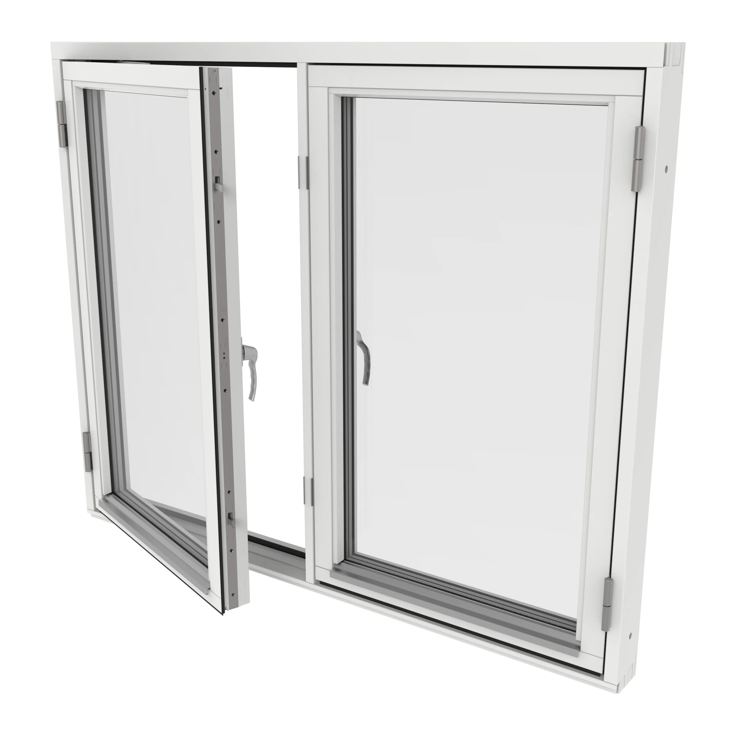 HFS2 Sidohängt 3-Glas Trä 100x50 Vä/Hö 2-Luft BxH 100x50 cm 3-glas 2 Luft Vitmålat
