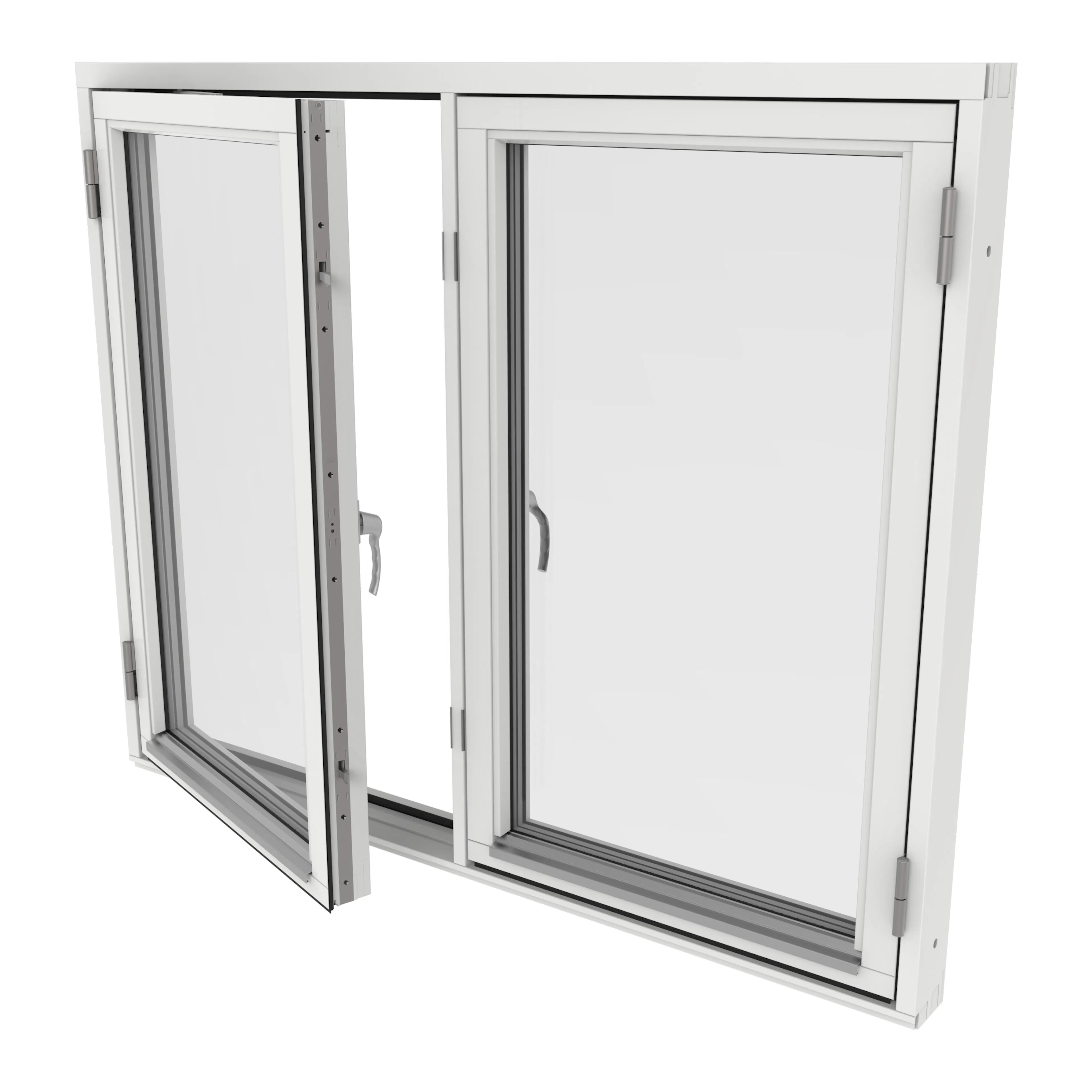 HFS2 Sidohängt 3-Glas Trä 100x50 Vä/Hö 2-Luft BxH 100x50 cm 3-glas 2 Luft Vitmålat