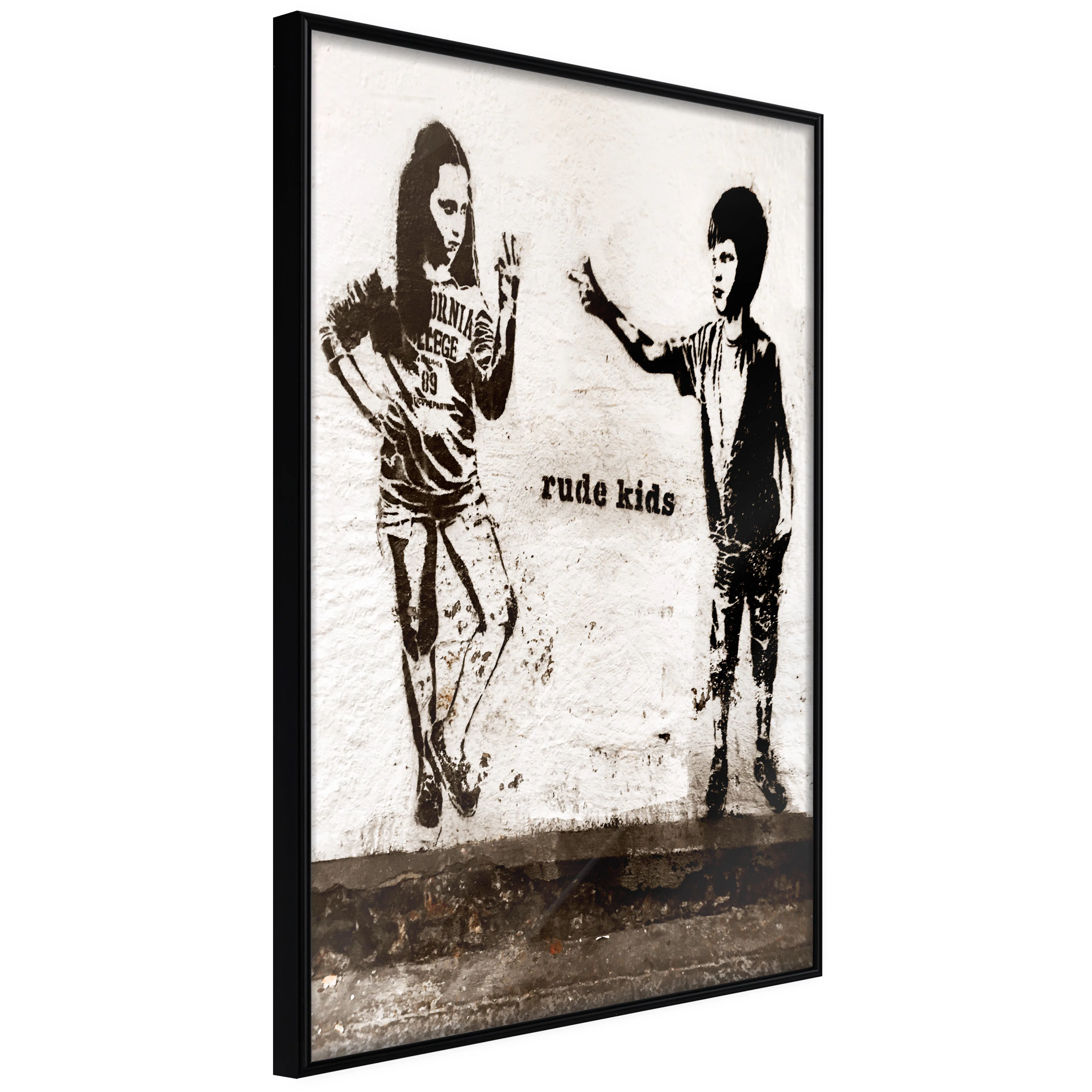 Affisch - Rude Kids [Poster] 40x60 Svart ram, 40x60 cm
