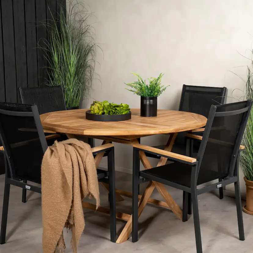 Matgrupp Venture Home Kiara Ø 120 med 4 Thea Matstolar