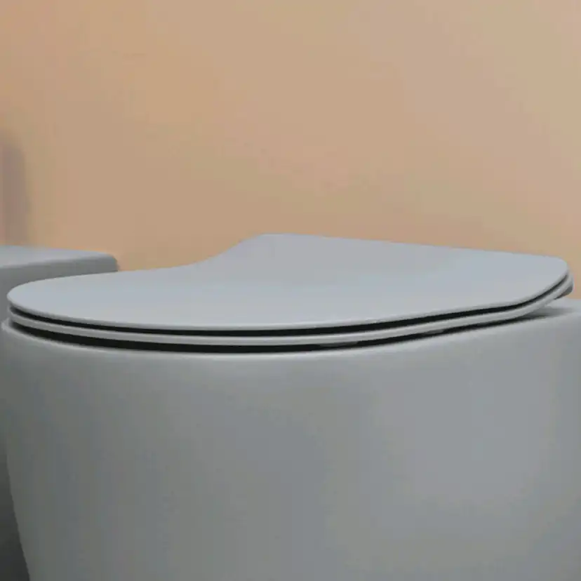 Toalettsits Lavabo Glomp Slim Mjukstängande Mattgrå