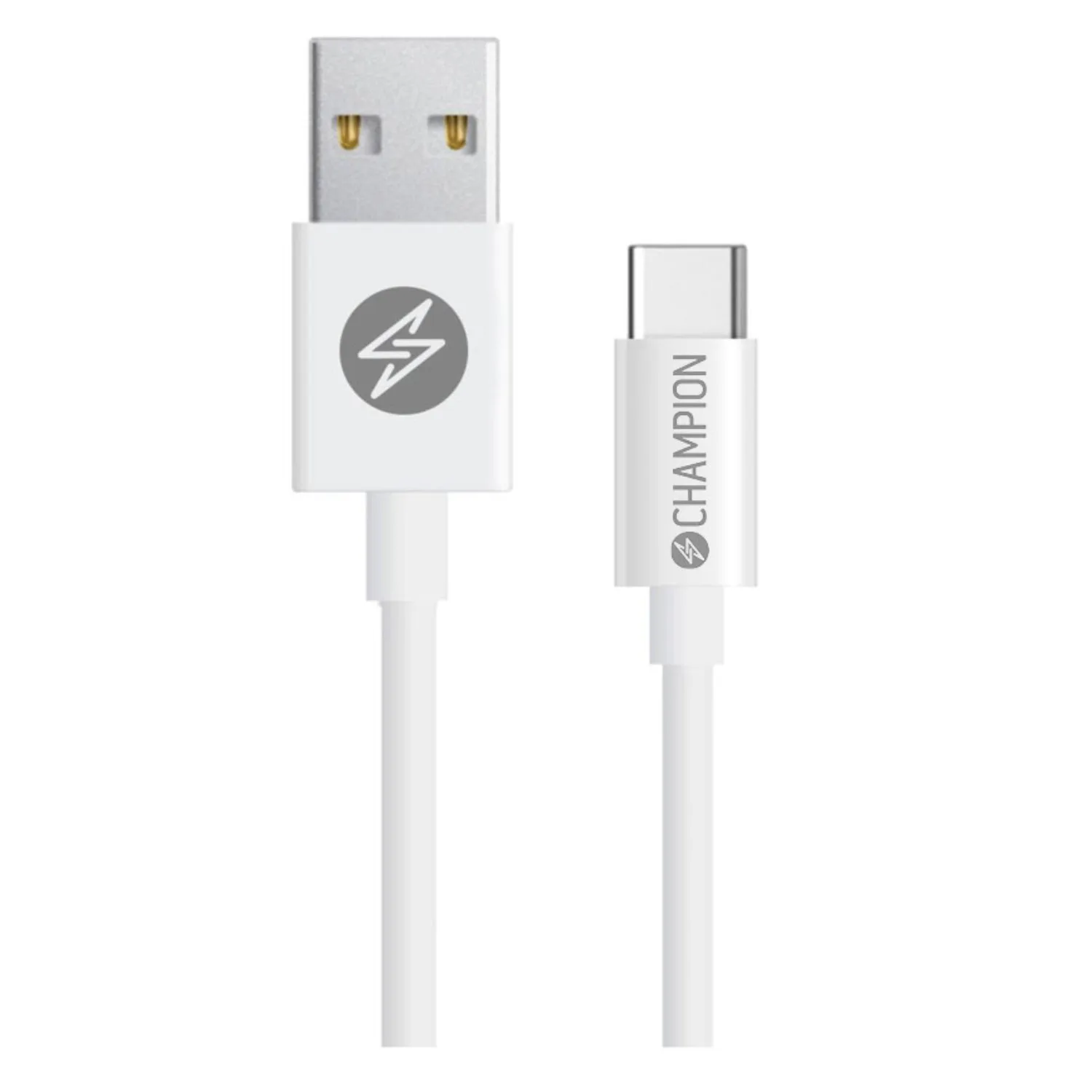 USB-A Champion till USB-C Kabel 2m Vit