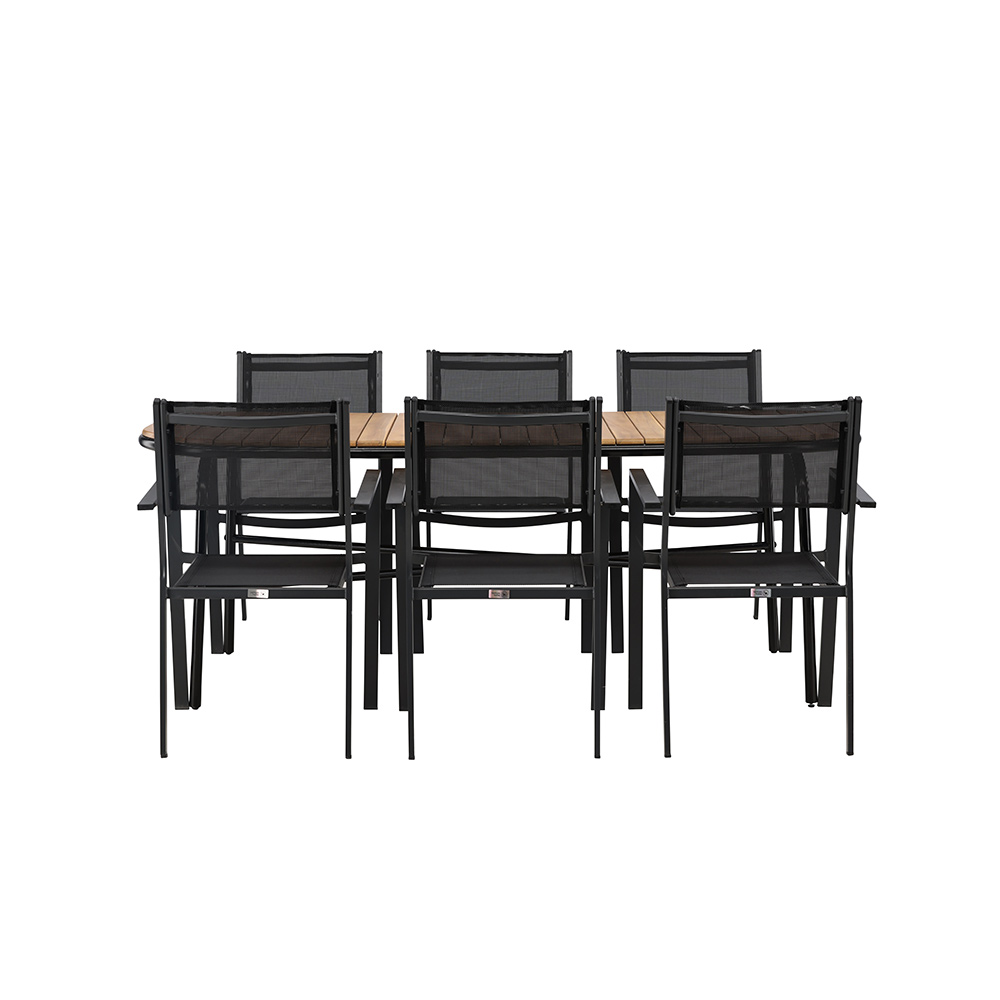 Matgrupp Venture Home Holmbeck Bord med 6 Copacabana Stolar