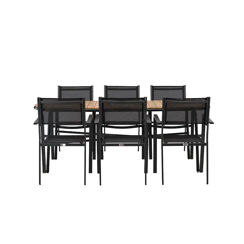 Matgrupp Venture Home Holmbeck Bord med 6 Copacabana Stolar