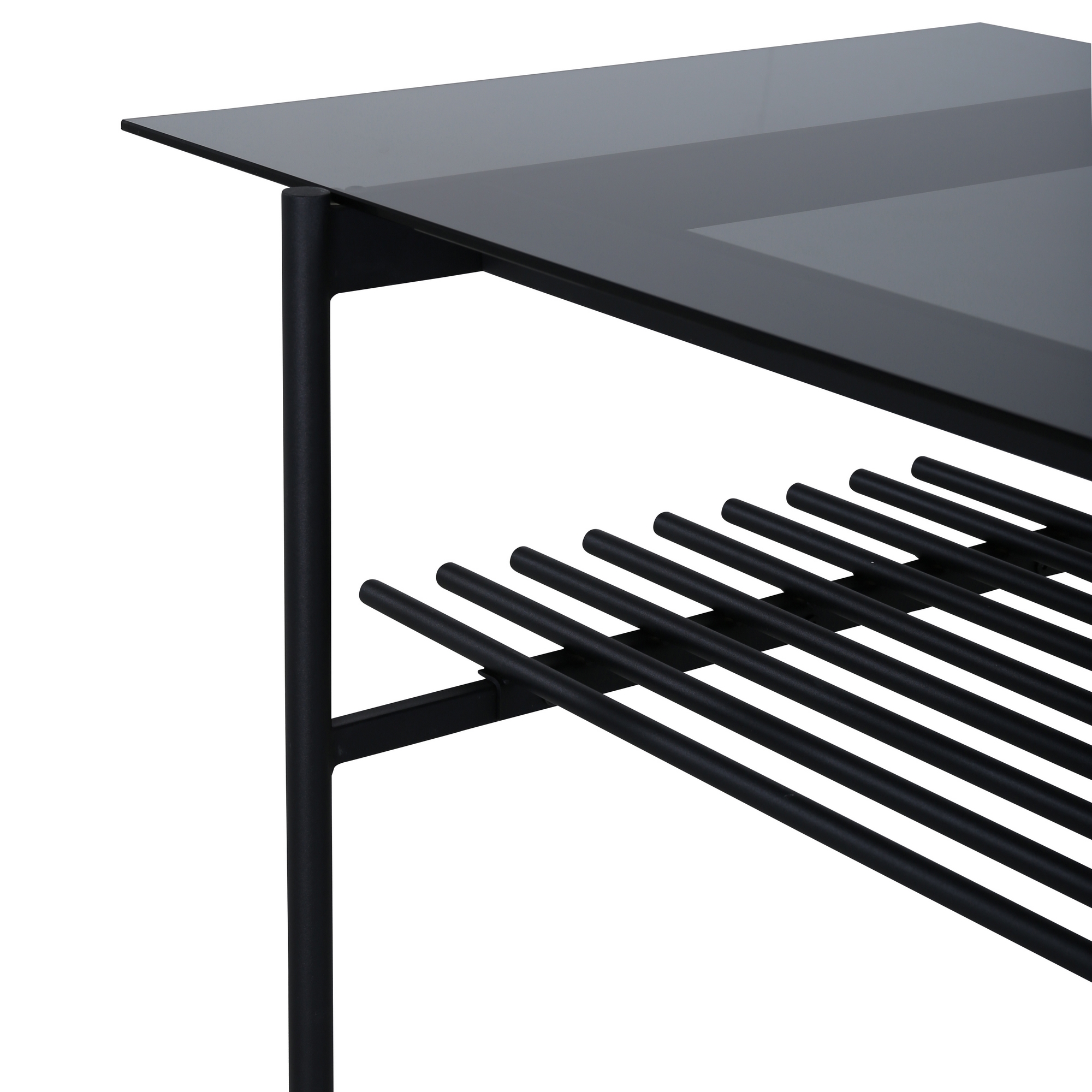 Von Staf Sofa Table - black / Black Smoked Glass glass Svart Glas