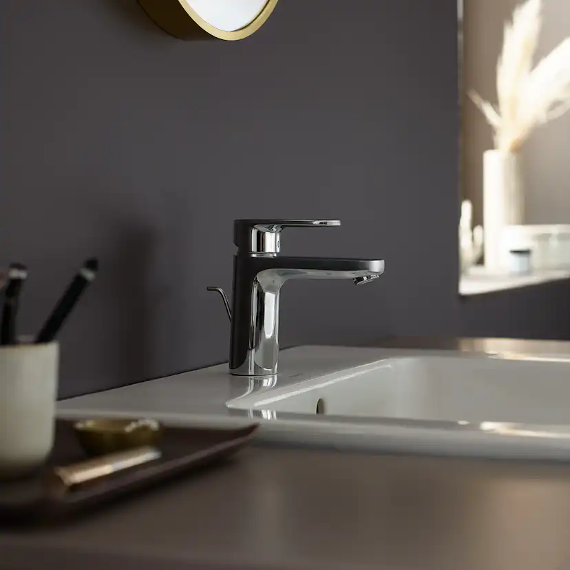 Tvättställsblandare Hansgrohe Vernis Blend 100 med Lyftventil