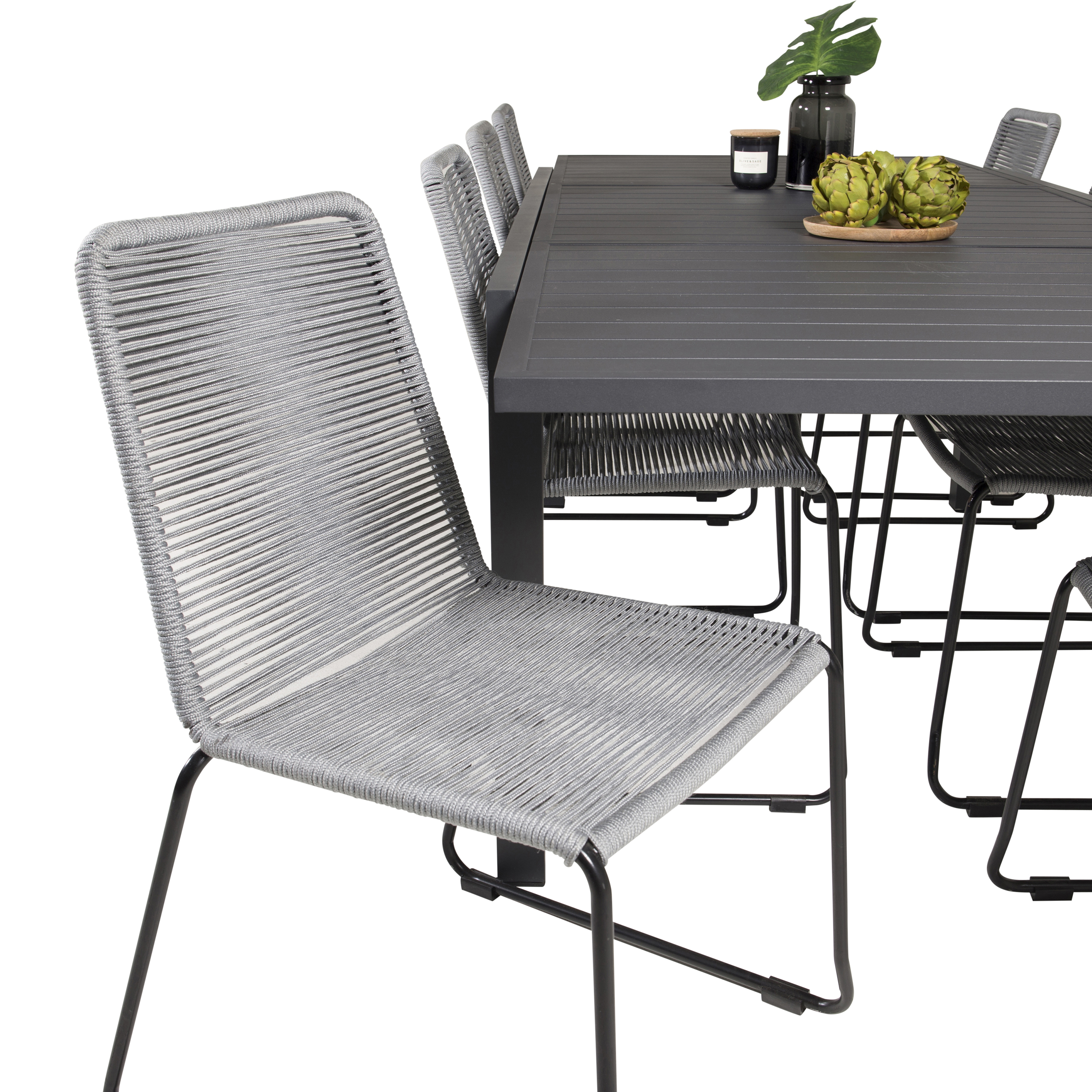 Matgrupp Venture Home Madrid 160/240 med 8 Leon Stolar