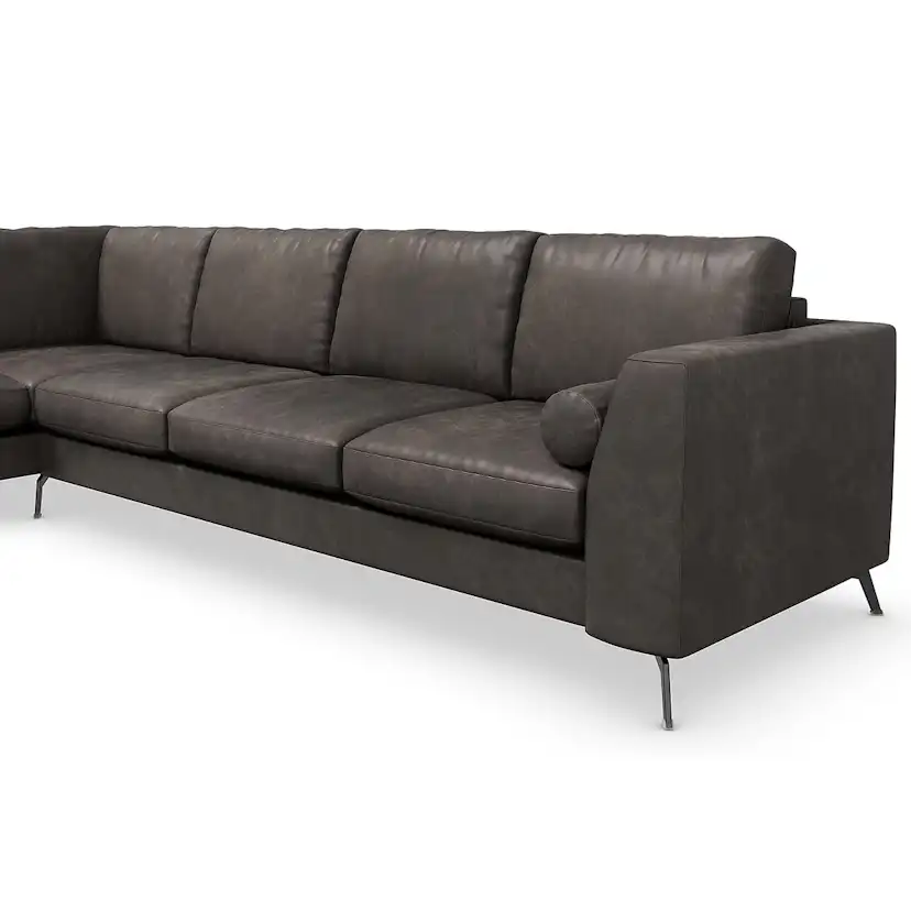 Ocean Lyx 4-sits Soffa med Schäslong Vänster Svart