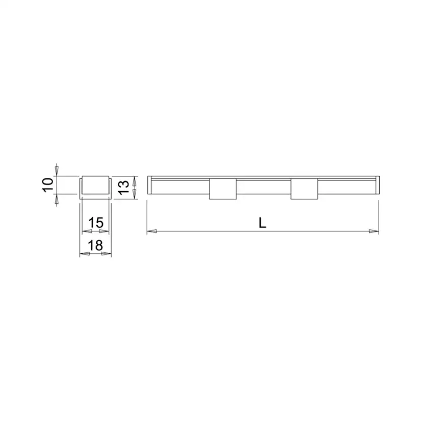 Monteringskit Beslag Design Profil TWIG XA Clips/Tejp