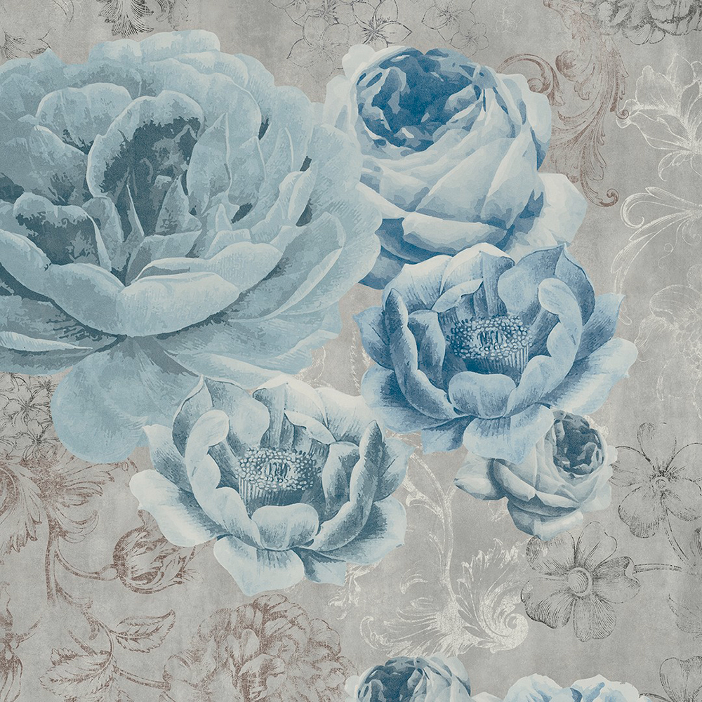 Våtrumsvägg Tarkett Aquarelle Flower Fusion Blue