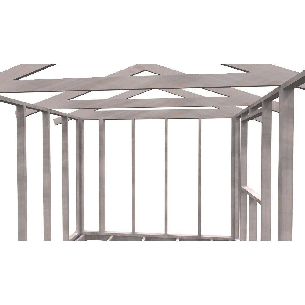 Friggebodsstomme Byggstommar 19 grader 4800x3000 mm Färdiga Sektioner