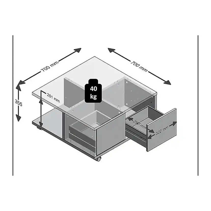 Soffbord In Living Twin 70 cm