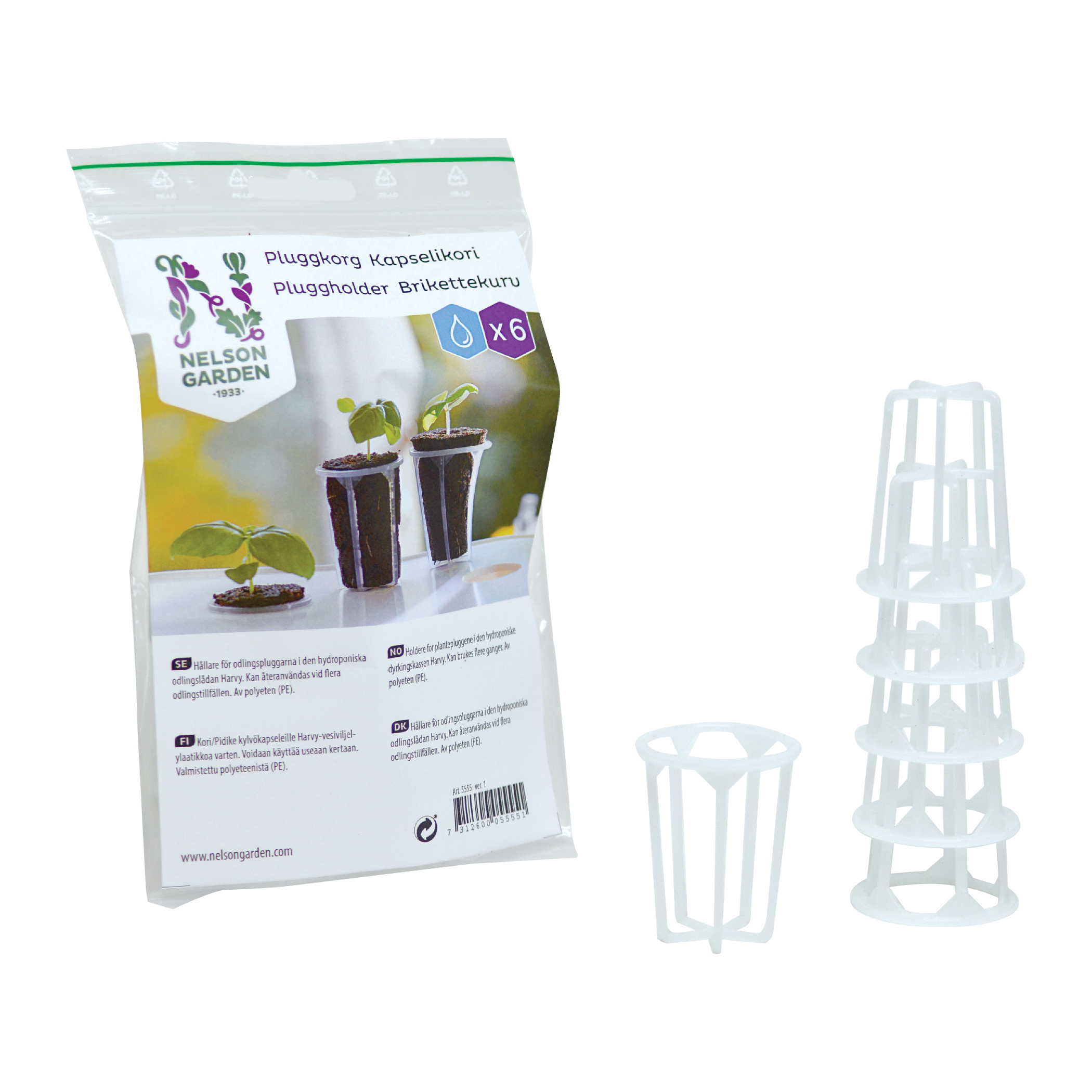 Pluggkorg Nelson Garden för Hydroponisk Odling 6st