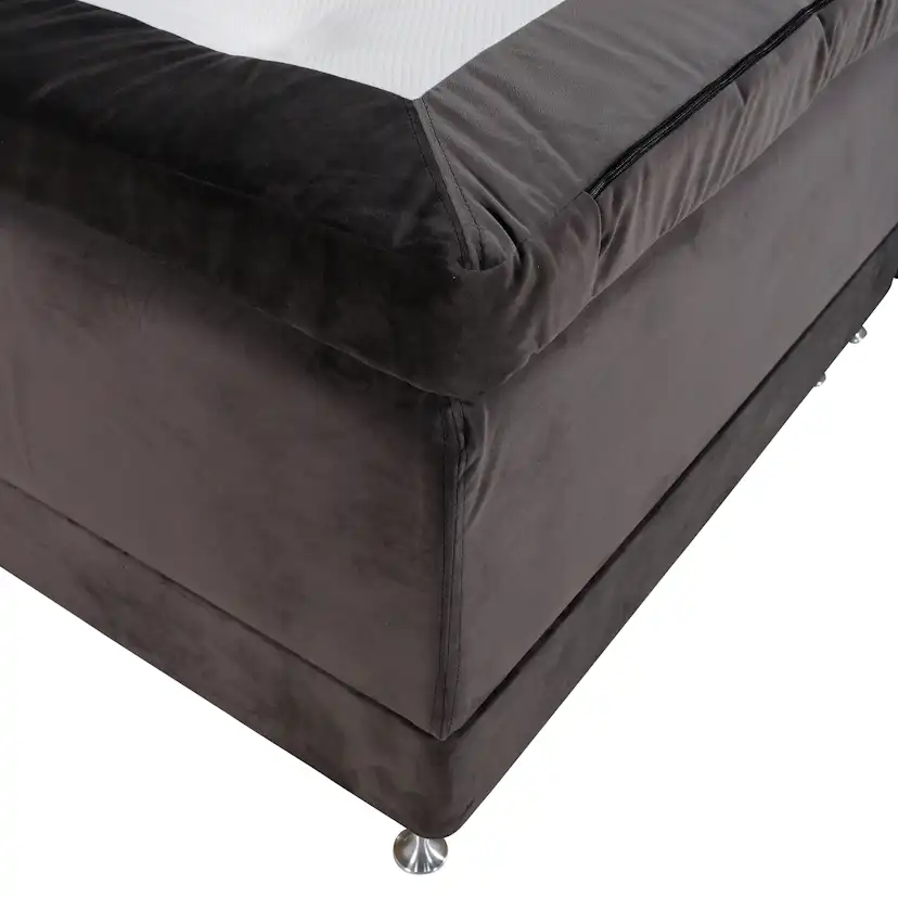 Ställbar Kontinentalsäng Venture Home Vansbro 180x200 Mörkgrå Sammet