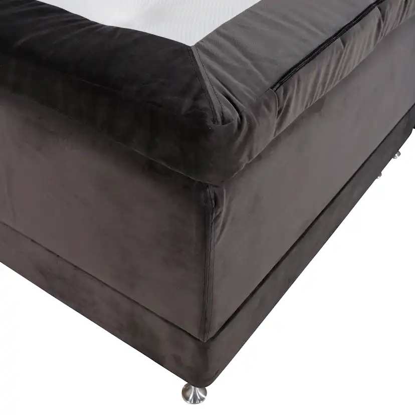 Ställbar Kontinentalsäng Venture Home Vansbro 180x200 Mörkgrå Sammet