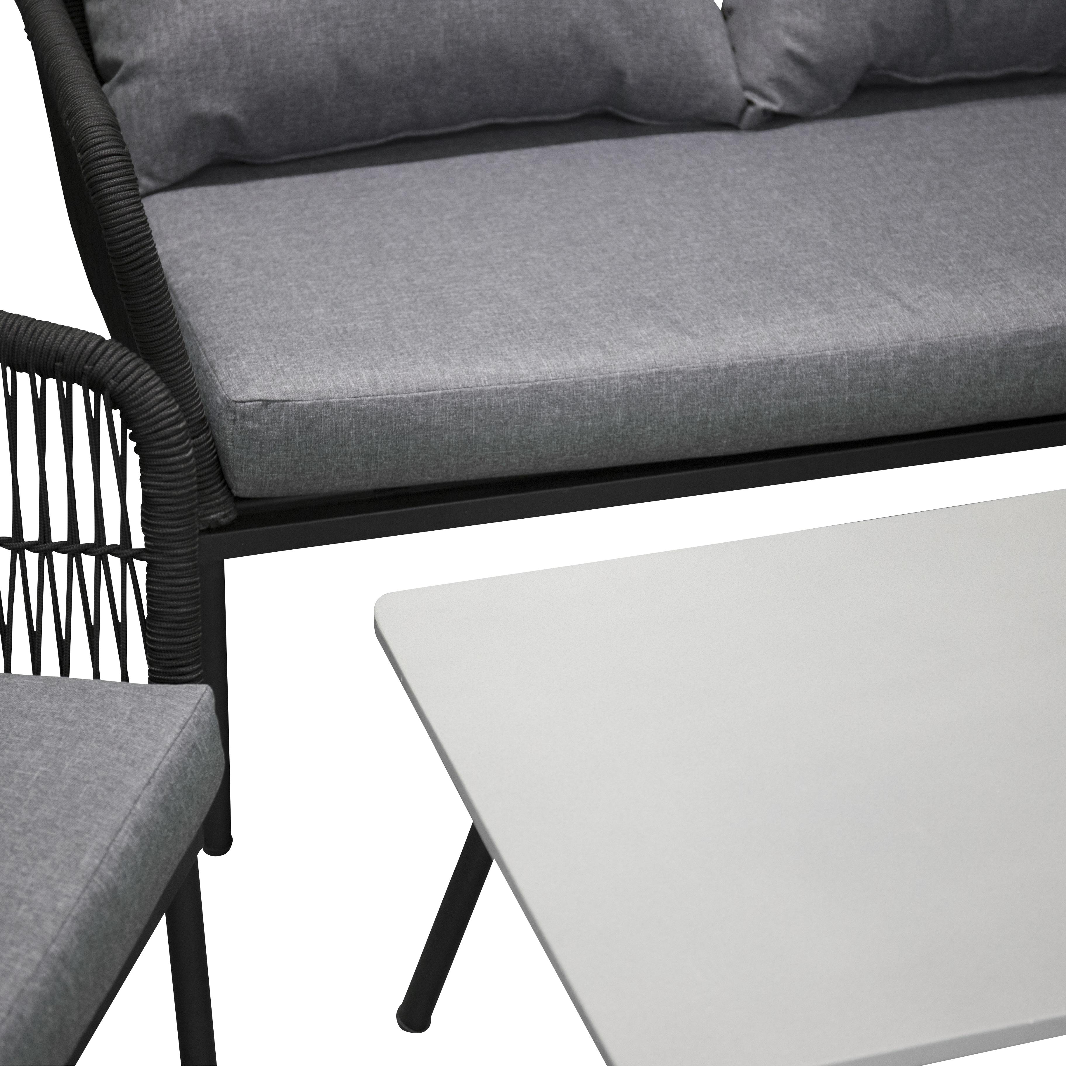 Loungegrupp Venture Home Leon, 2-Sits Soffa, 2 Fåtöljer & Bord - Inklusive Dynor