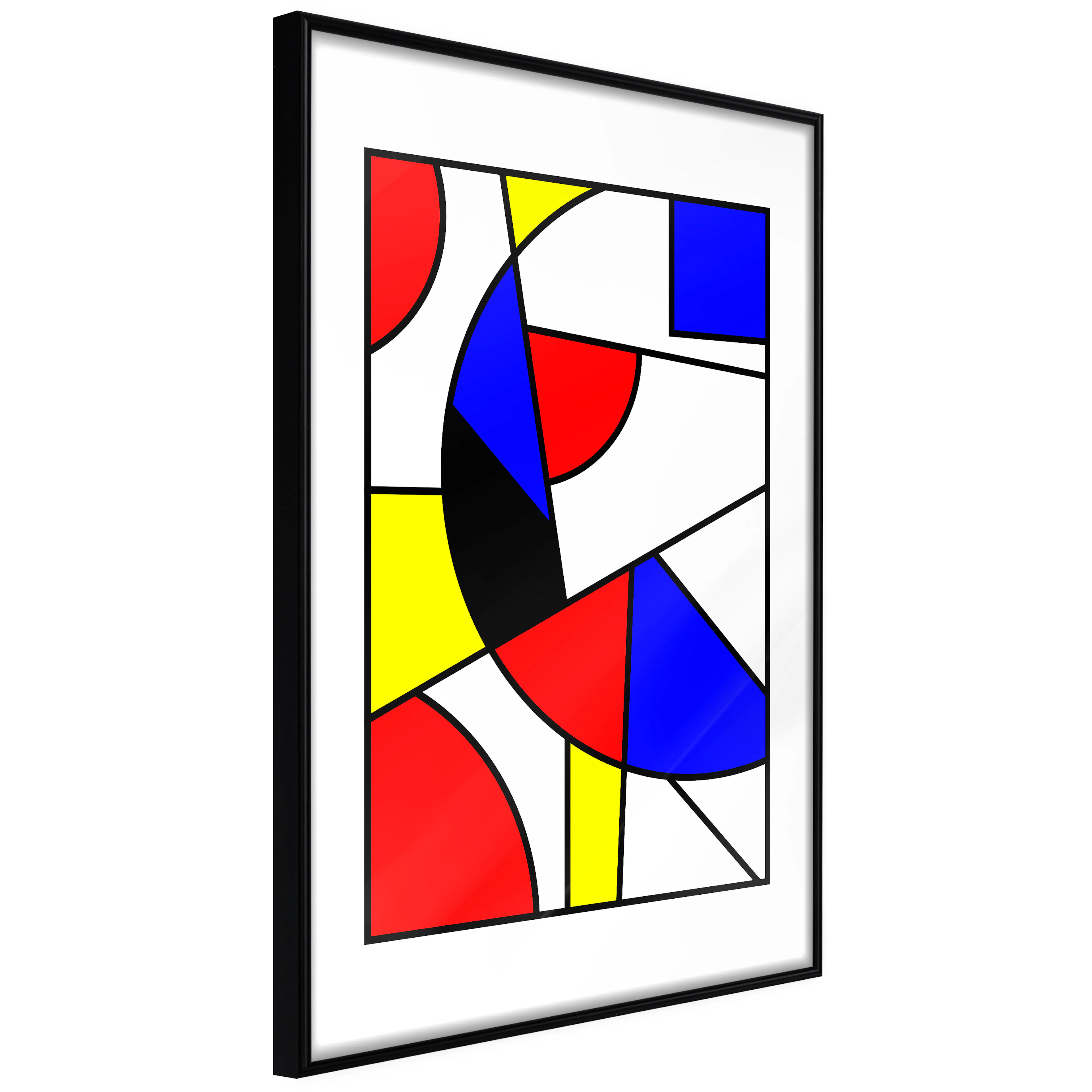 Affisch - Abstraction De Stijl [Poster] 40x60 Svart ram, 40x60 cm