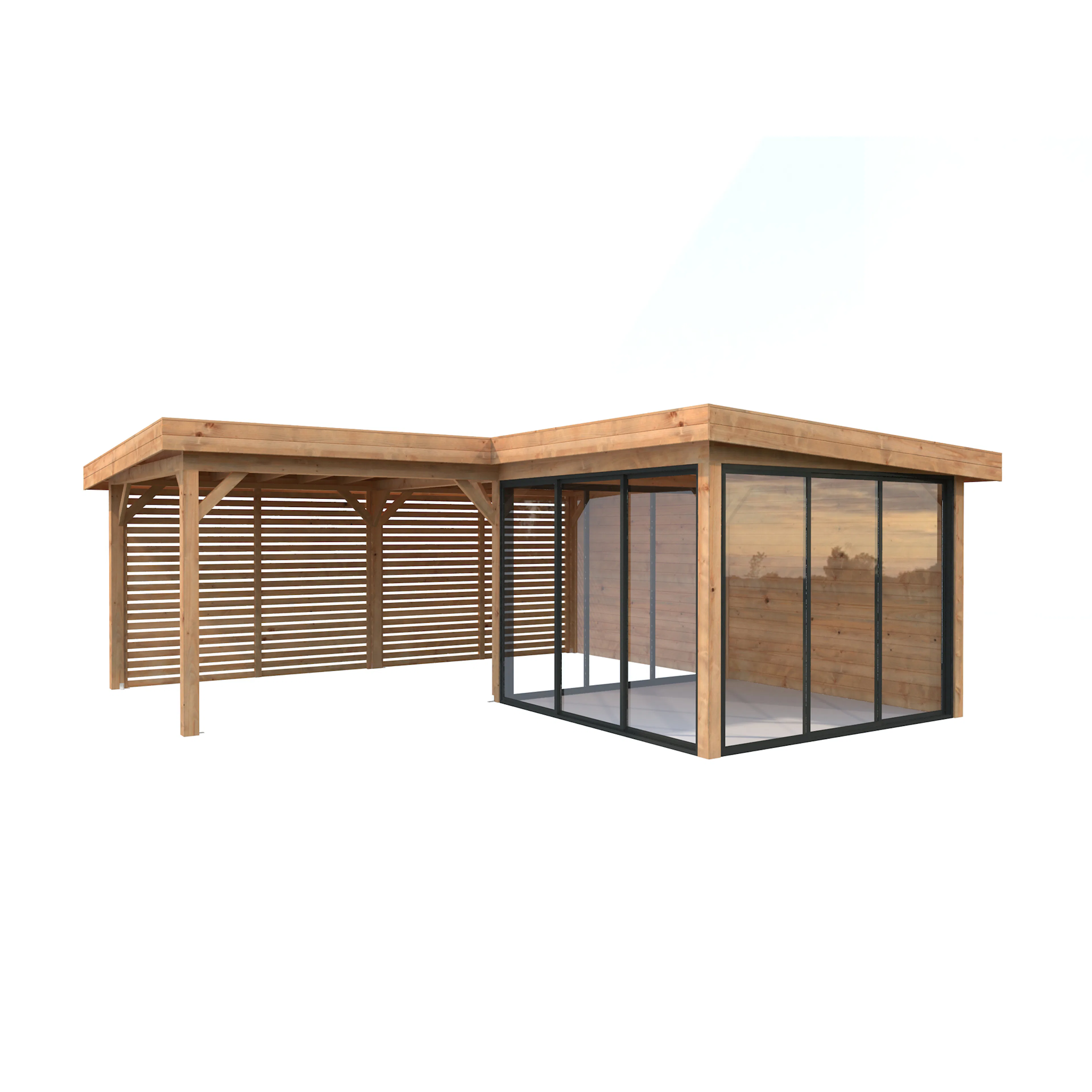 Lenna 24,9 m2 Set 711 Slide Plus BNDIP Brun impregnerad