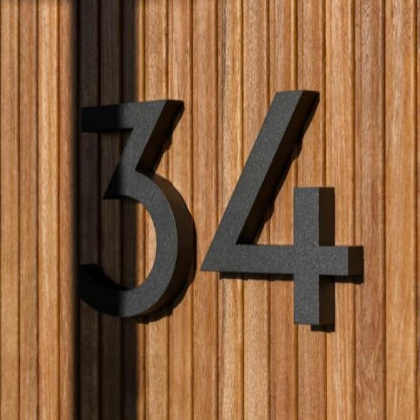 Husnummer Habo Selection Modern Små Svart