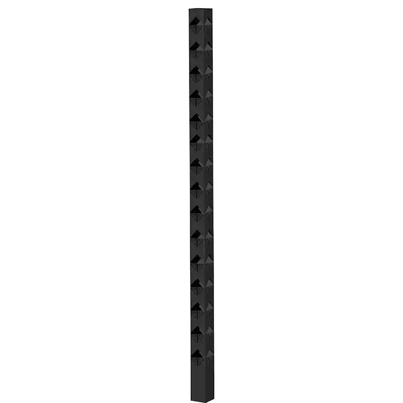 Staketstolpe Öckerö 1480mm svart 70x70 Hörn Svart, Höjd: 1480 mm
