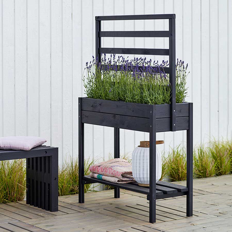 Blomlåda PLUS på Ben med Spalje