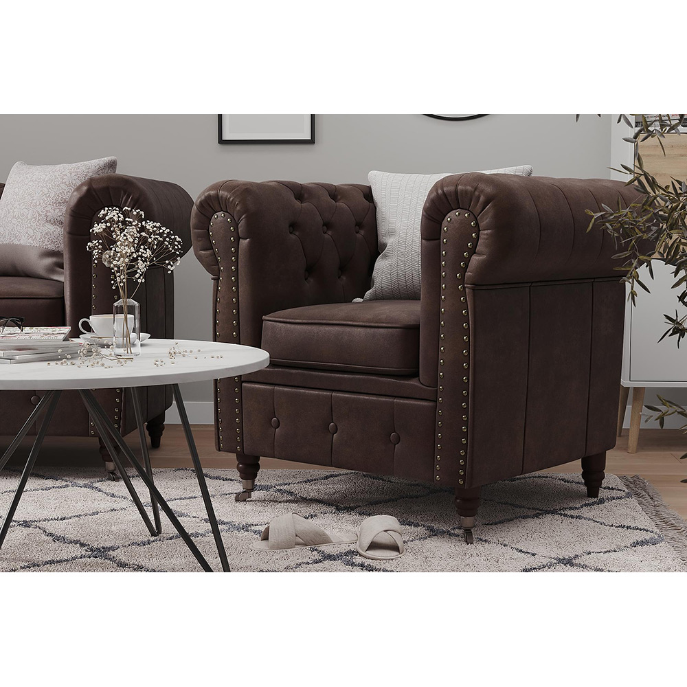 Fåtölj Manor House Chesterfield Deluxe Vintage