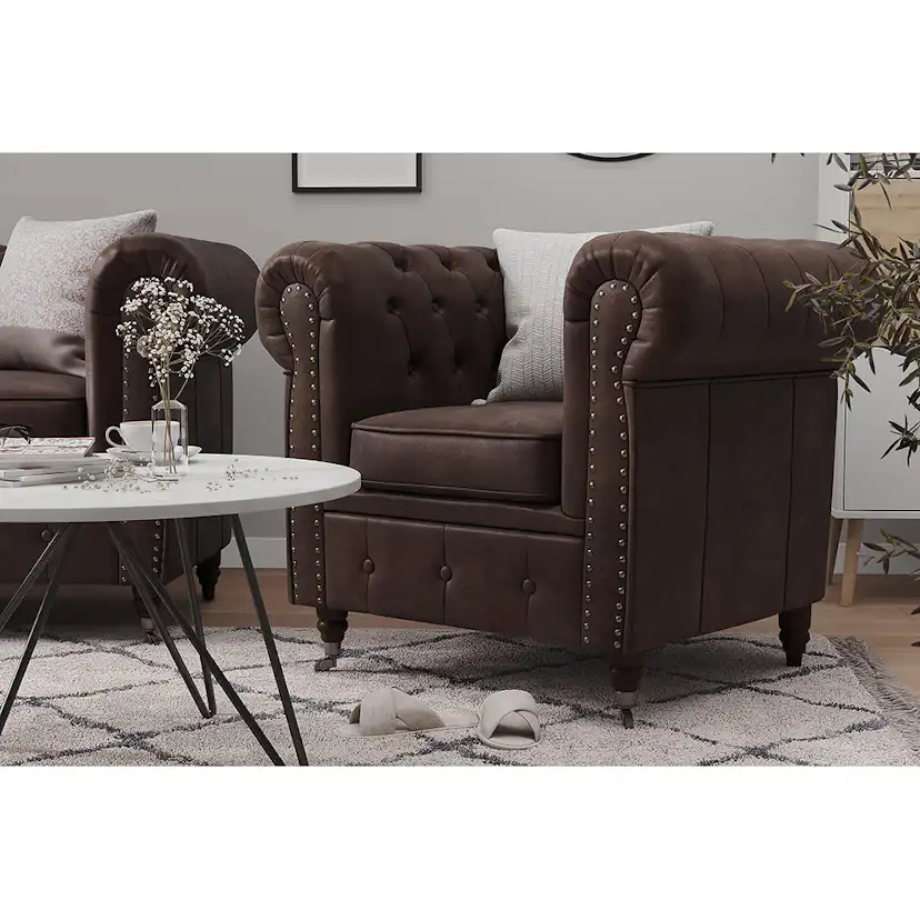 Fåtölj Manor House Chesterfield Deluxe Vintage