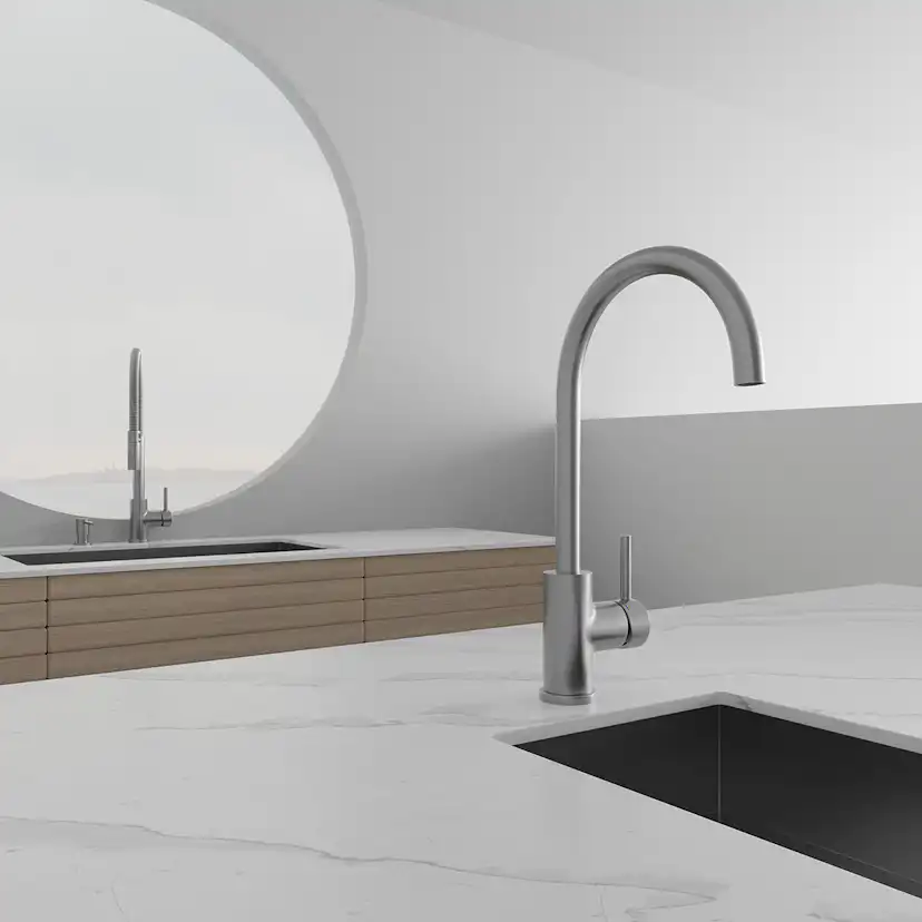 Köksblandare Scandtap Steel Curve Rostfritt Stål