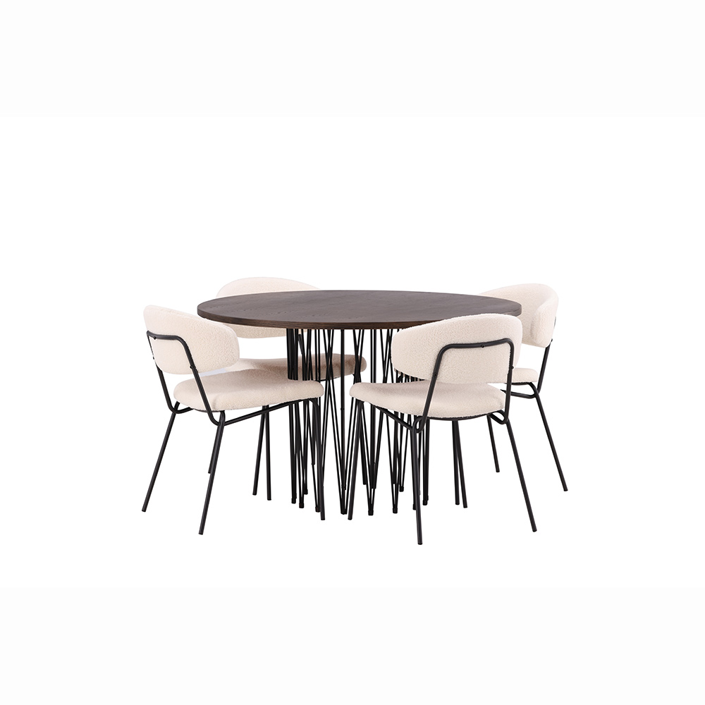Matgrupp furniture/fashion Stone med 4 Chico Stolar Runt