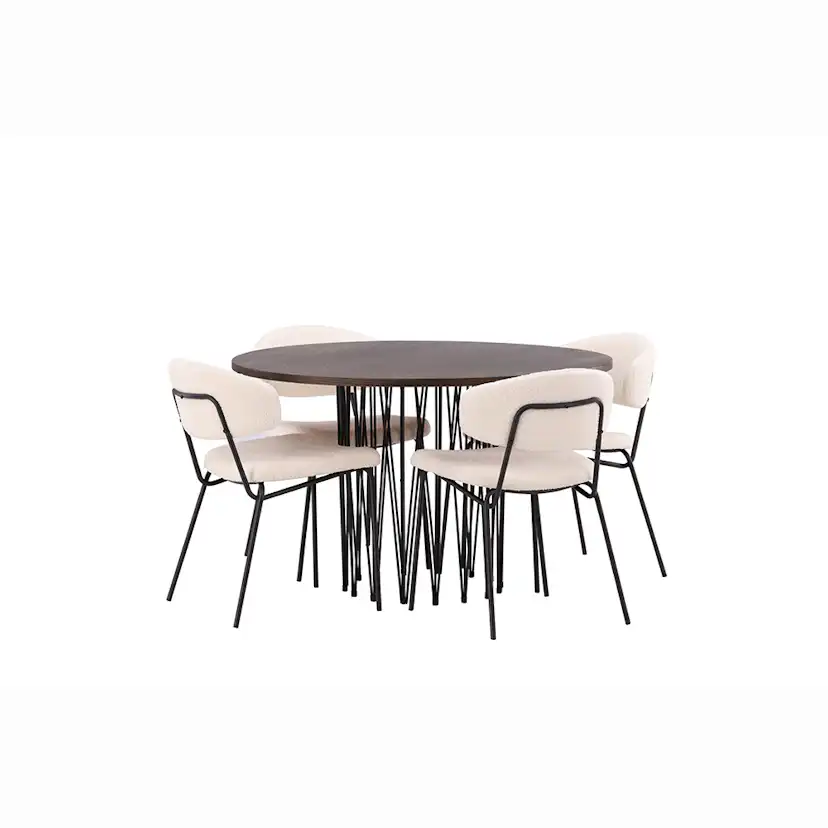 Matgrupp furniture/fashion Stone med 4 Chico Stolar Runt