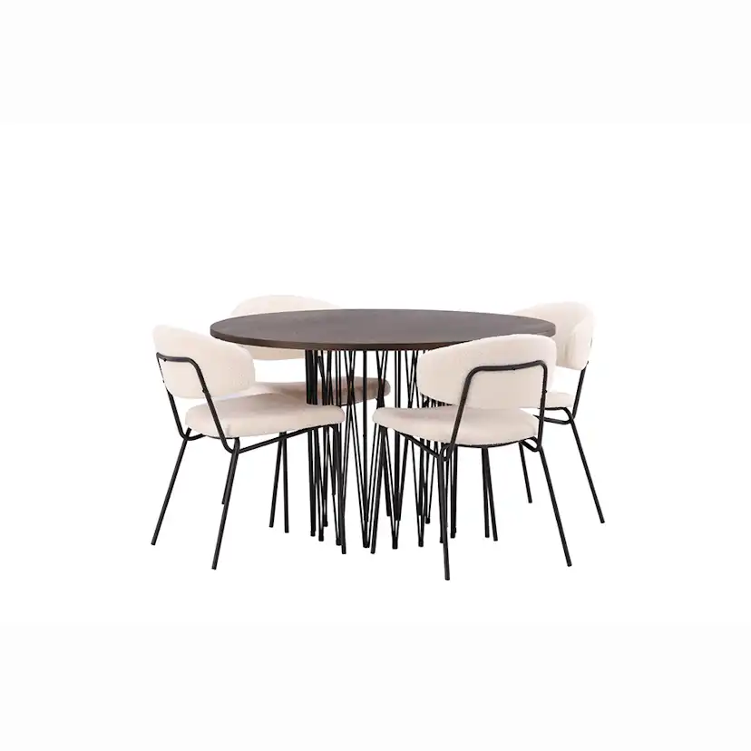 Matgrupp furniture/fashion Stone med 4 Chico Stolar Runt