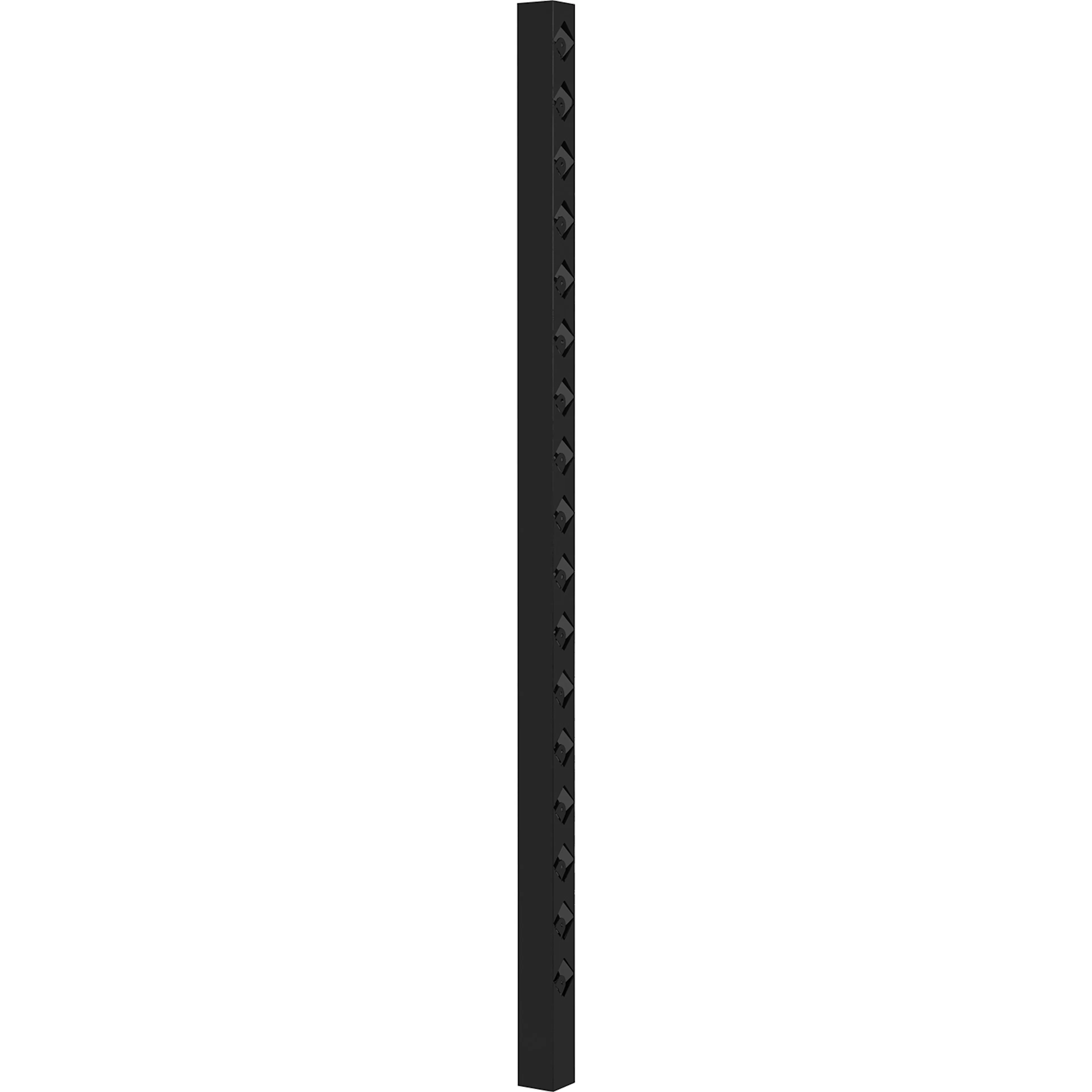 Staketstolpe Öckerö 1770mm svart 70x70 Avslut Svart, Höjd: 1770 mm