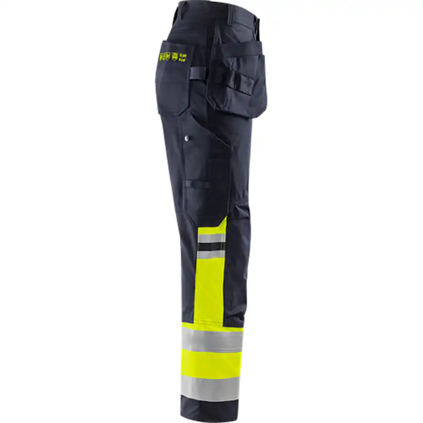 Flamestat hantverkarbyxa stretch 2163 ATHF, klass 1 Storlek: C46, Gul/Marinblå