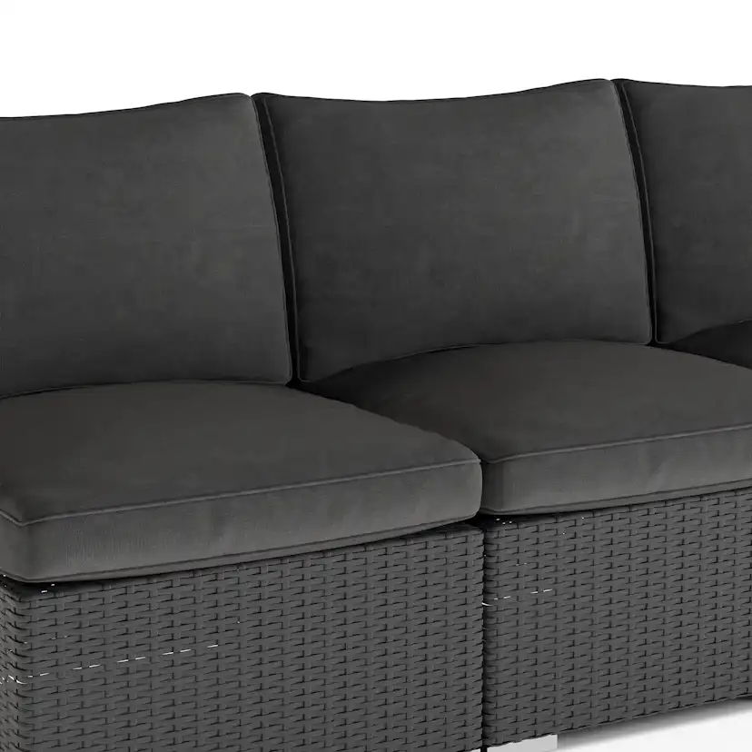 Utesoffa Comfort Garden Wisconsin Premium Loungesoffa Utomhus utan Armstöd 3-sits Konstrotting